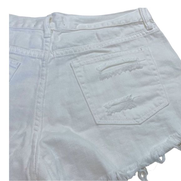 NWT Free People Loving Good Vibrations Denim Shorts In Spring White - Picture 4 of 5
